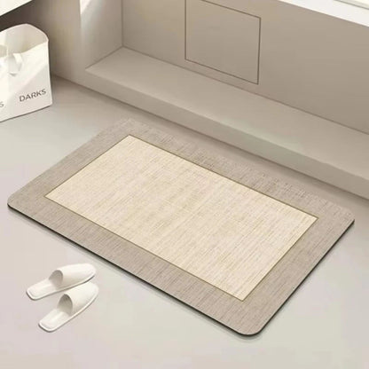 Spa-Grade Step — Non-Slip Diatomite Bath Mat with Rubber Padding