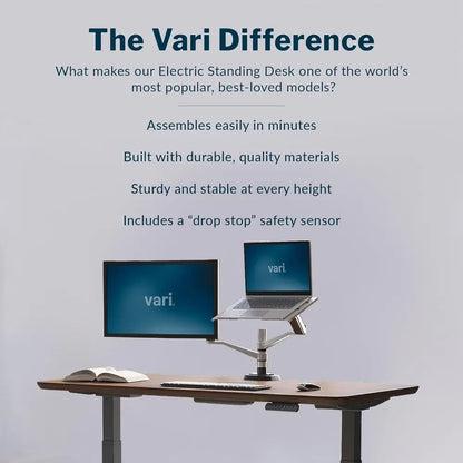 Work Better, Feel Better — 60x30 Electric Standing Desk with Dual Motor & Memory Presets