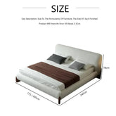Modern Simple Bed Fabric Bed Japanese Tatami Double Bed Italian Minimalist Master Bedroom Soft Back Lamb&