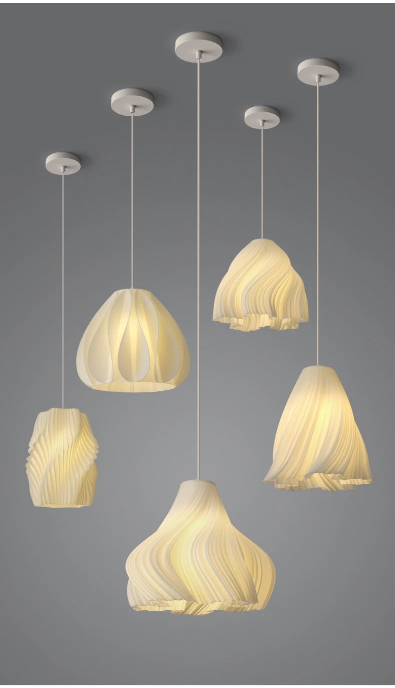 3D Floral Resin Pendant Light — Nordic Chandelier