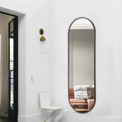 The Mirror That Opens the Room — Oversized Oval Full-Length Mirror