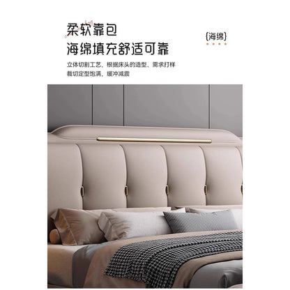 French King Upholstered Bed — Double Lounge Bedroom Frame