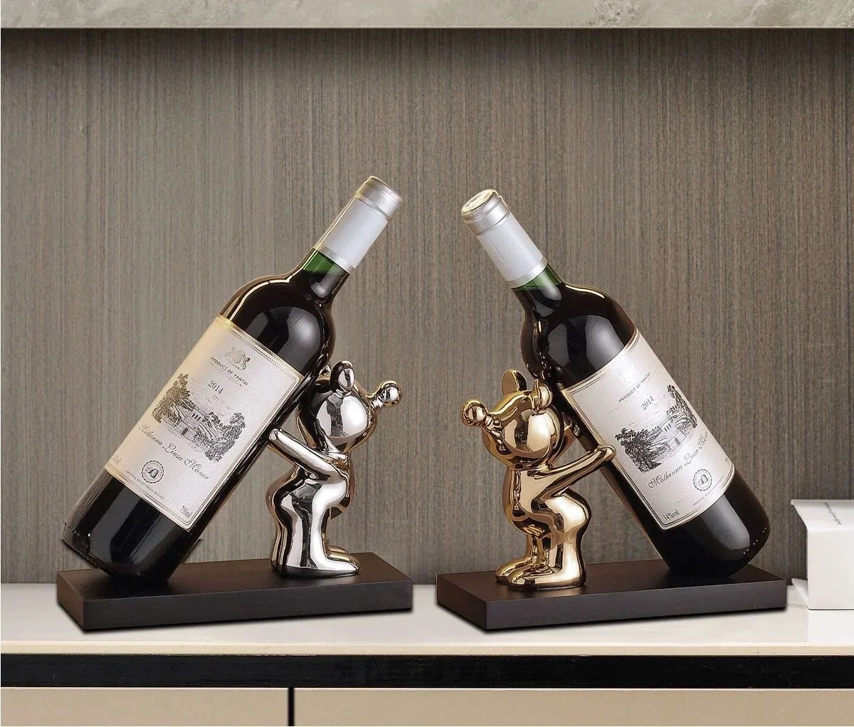 Ceramic Wine Rack & Cabinet Accent Decor