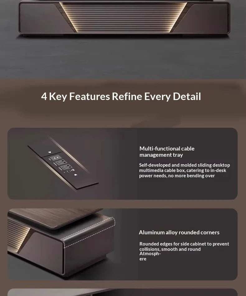 Height-Adjustable L-Shaped Gaming & Home Office Desk