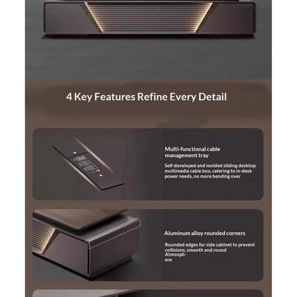 Height-Adjustable L-Shaped Gaming &amp; Home Office Desk