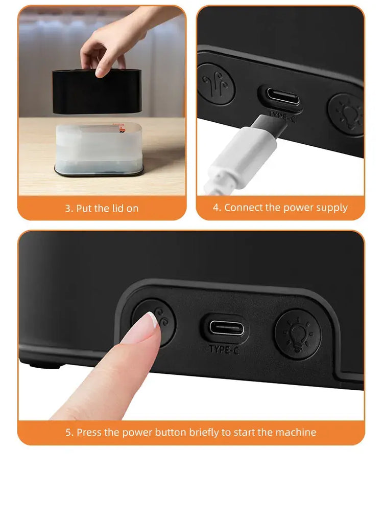 Flicker & Flow — Flame Effect Aromatherapy Diffuser & Humidifier
