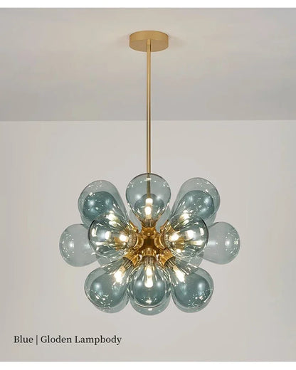 Suspended in Light — Designer Glass Bubble Chandelier for Bedroom & Living Room