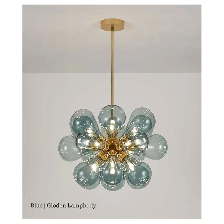 Suspended in Light — Designer Glass Bubble Chandelier for Bedroom & Living Room