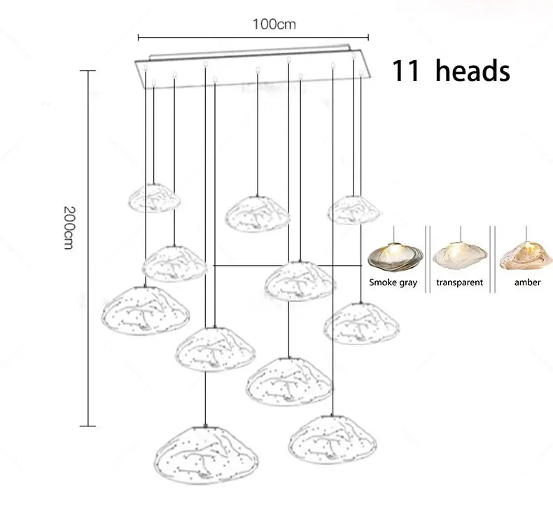 Modern LED Chandelier - Gbbmade Luxury Staircase & Living Room Light