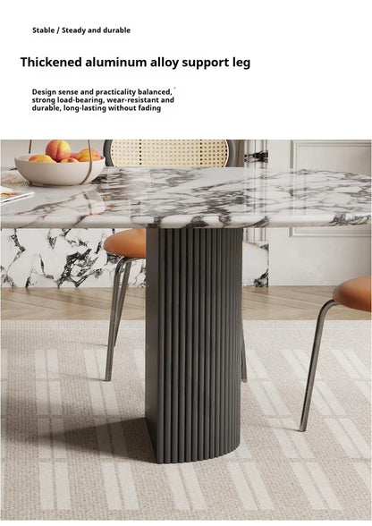 Custom Luxury French Marble Dining Table — Natural Stone