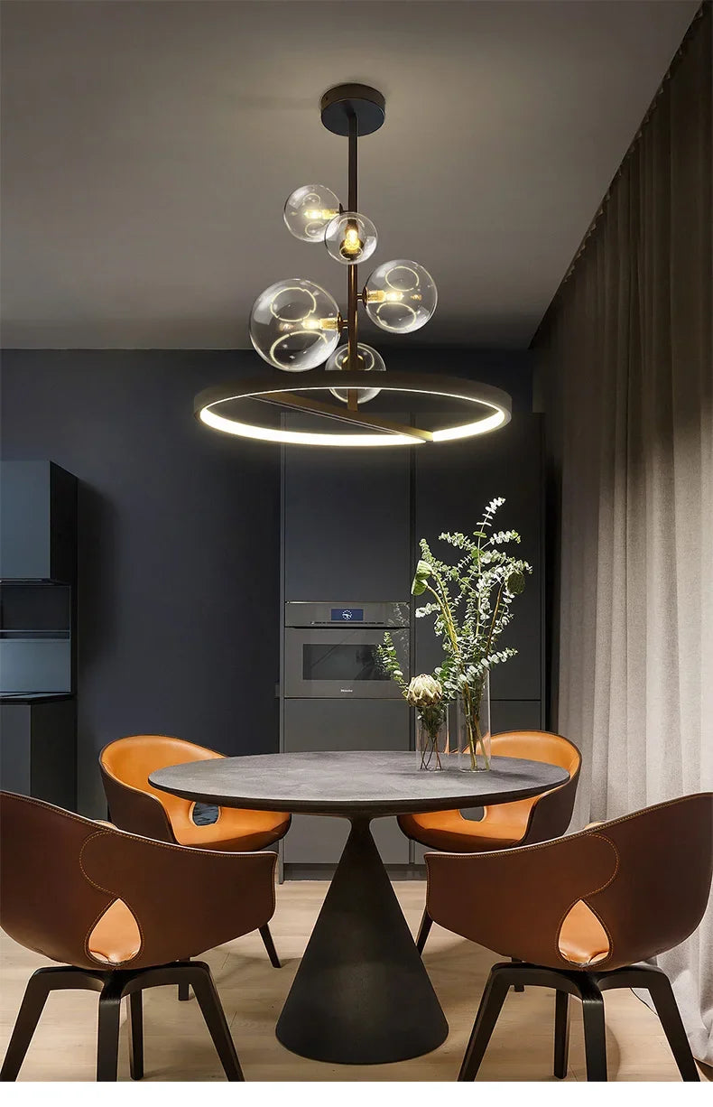 Modern Glass Bubbles Led Pendant Lights for Table Dining Room Kitchen Bar Chandeliers Lamps Home Decor Lusters Lighting Fixture Jonine&