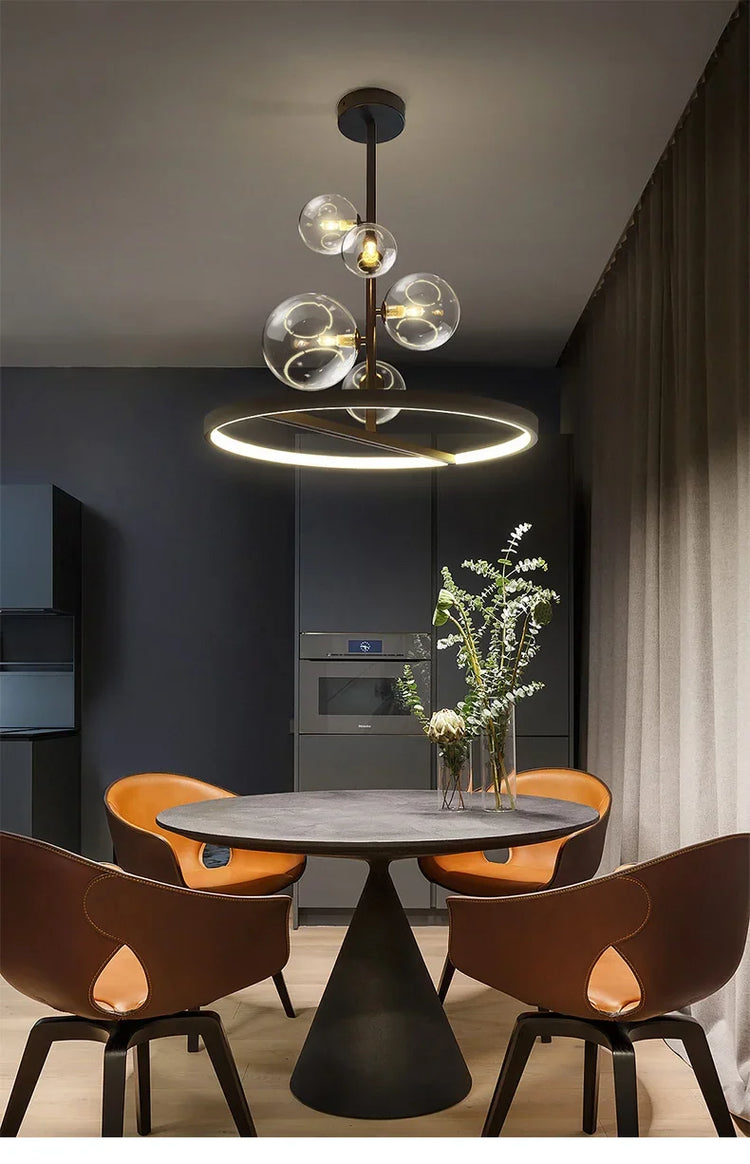 Modern Glass Bubbles Led Pendant Lights for Table Dining Room Kitchen Bar Chandeliers Lamps Home Decor Lusters Lighting Fixture Jonine&