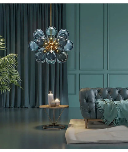 Suspended in Light — Designer Glass Bubble Chandelier for Bedroom & Living Room