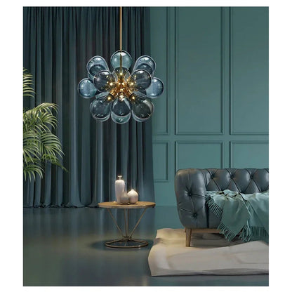 Suspended in Light — Designer Glass Bubble Chandelier for Bedroom &amp; Living Room