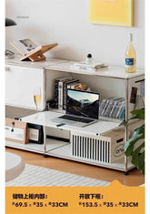 MLG Modern Dual Cabinet – Wood & Acrylic Living Room Storage