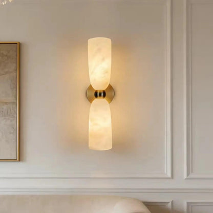 Alabaster Long Wall Sconce — Luxury Marble Wall Lamp for Bedroom &amp; Living Room