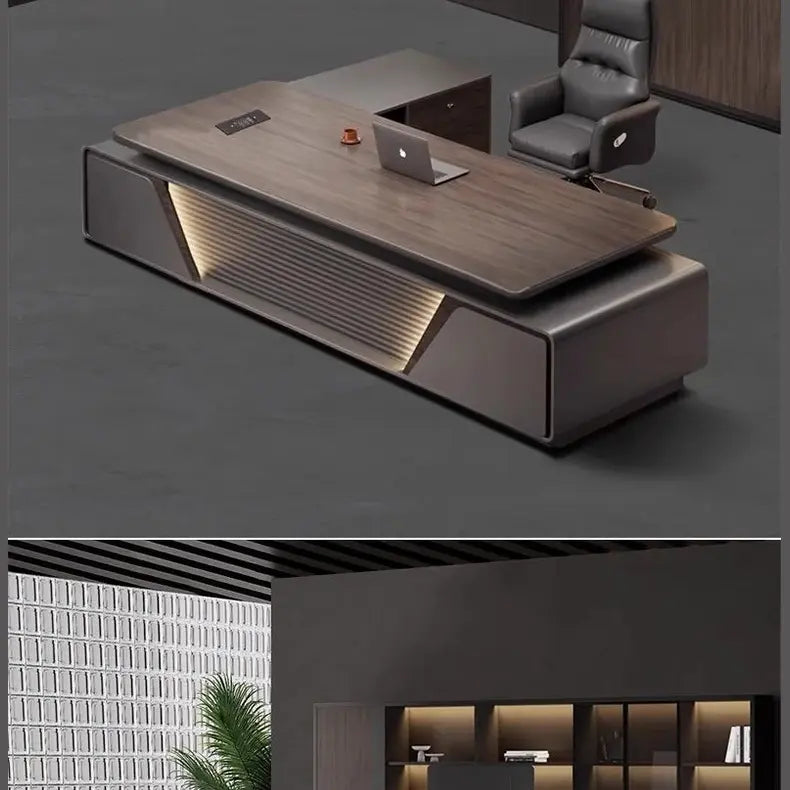 Height-Adjustable L-Shaped Gaming & Home Office Desk