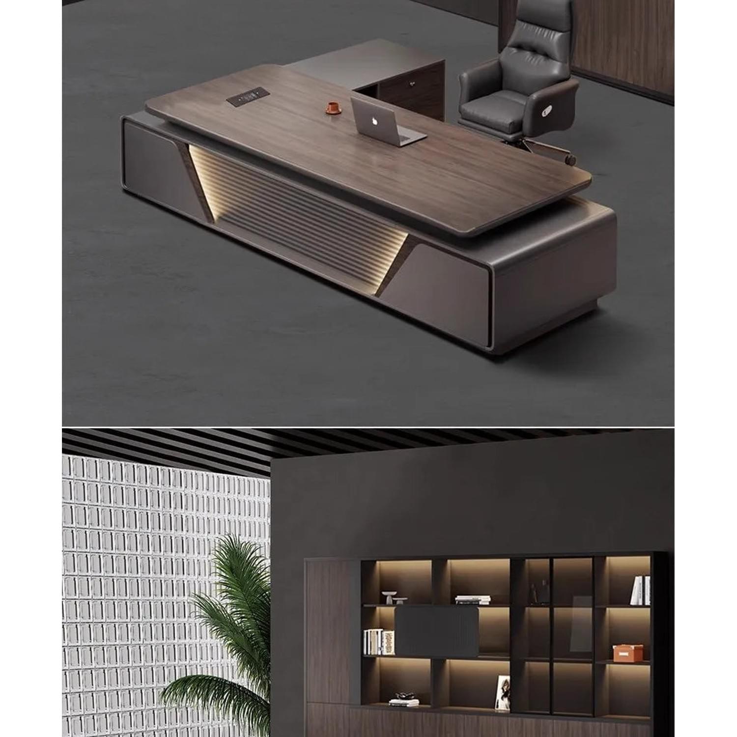 Height-Adjustable L-Shaped Gaming &amp; Home Office Desk