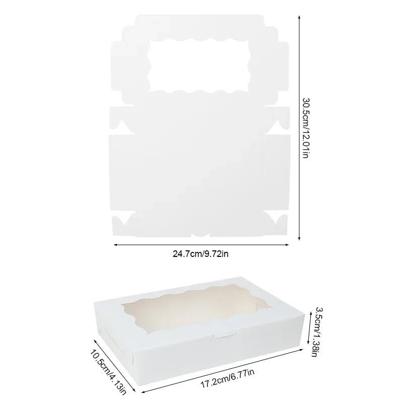 5-20pcs Gift Boxes With Window Birthday Party Chocolate Candy Cookie Gift Packaging Wedding Supplies Baby Shower Christmas Decor Jonine’s Corner