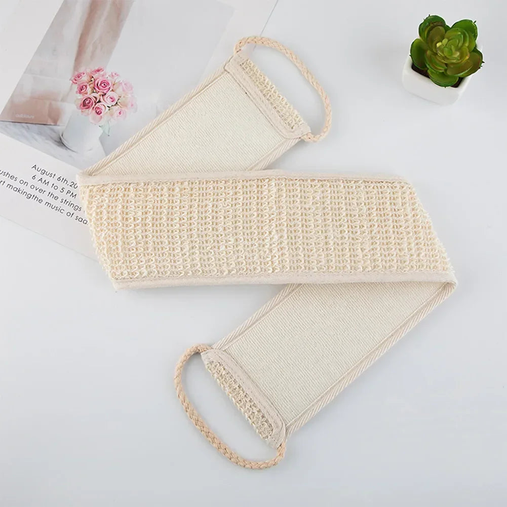 The Deep Clean — Sisal Back Scrubber Belt for Shower Exfoliation