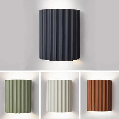 Nordic Macaroon Resin LED Wall Lamp — Sculptural Bedside Glow