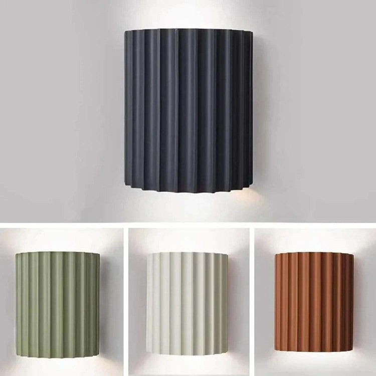 Nordic Macaroon Resin LED Wall Lamp — Sculptural Bedside Glow