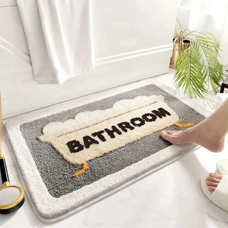 Bath Mat Non Slip Soft Faux Wool Rug Quick Dry Dirt Resistant Bathroom Carpet for Shower Tub Toilet Home Floor Mat Jonine’s Corner