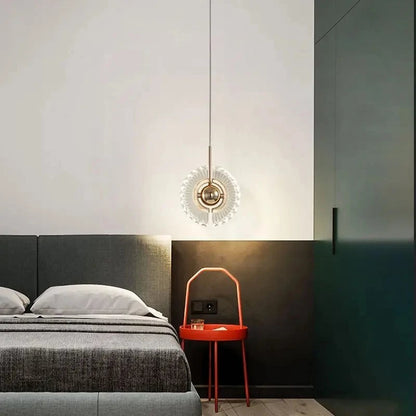 Modern Rose Gold LED Pendant Light — Bedroom & Living Room Chandelier