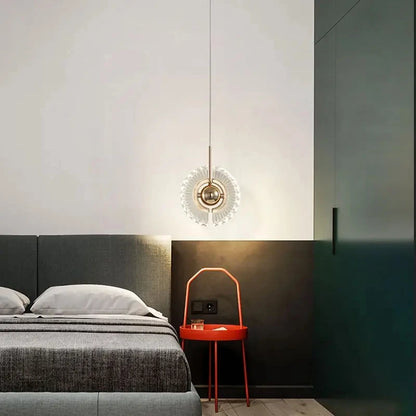 Modern Rose Gold LED Pendant Light — Bedroom & Living Room Chandelier