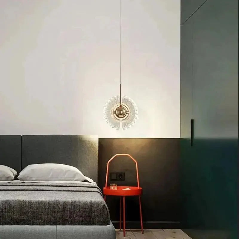 Modern Rose Gold LED Pendant Light — Bedroom & Living Room Chandelier Jonine’s Corner