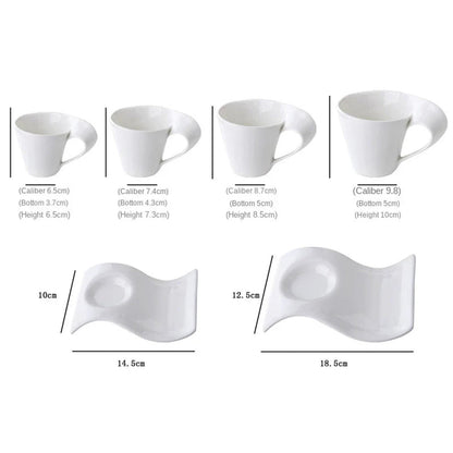 The Morning Ritual — Wavy Ceramic Coffee Cup