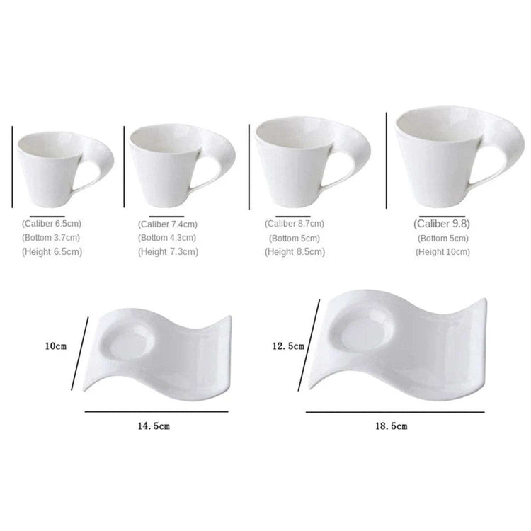 The Morning Ritual — Wavy Ceramic Coffee Cup