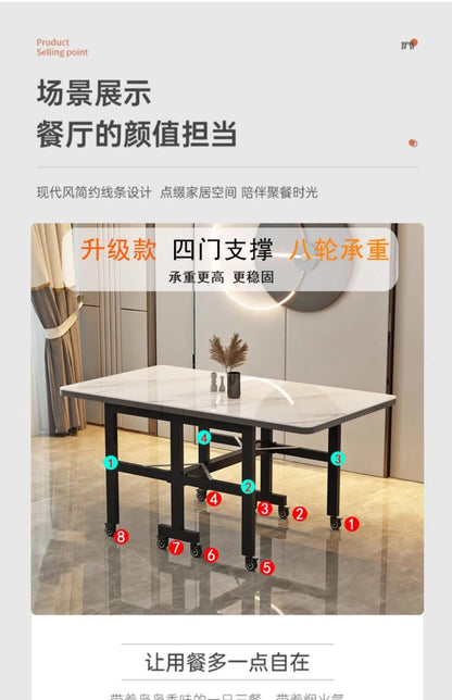 Mobile Dark Dining Table Luxury Space Saving Italian Waterproof Dining Table Multifunctional Vintage Móveis De Cozinha Furniture Jonine’s Corner
