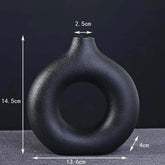 Porcelain Doughnut Vase — For Fresh & Dried Flower Arrangements