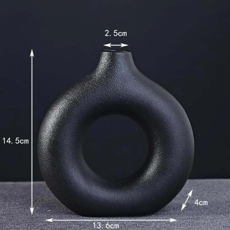 Porcelain Doughnut Vase — For Fresh & Dried Flower Arrangements