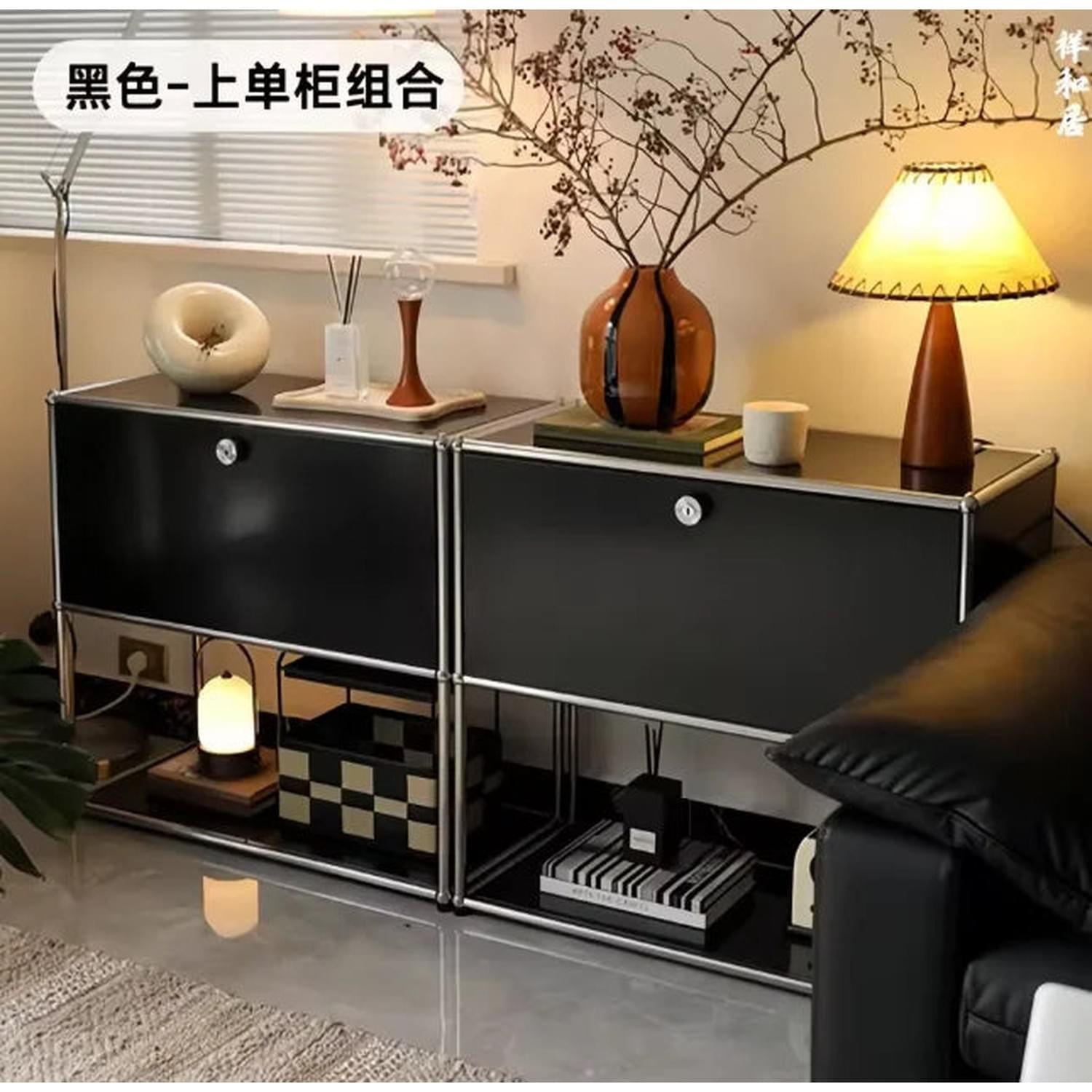 Dual Cabinet Storage Organizer — Modern Chest of Drawers for Bedroom &amp; Living Room