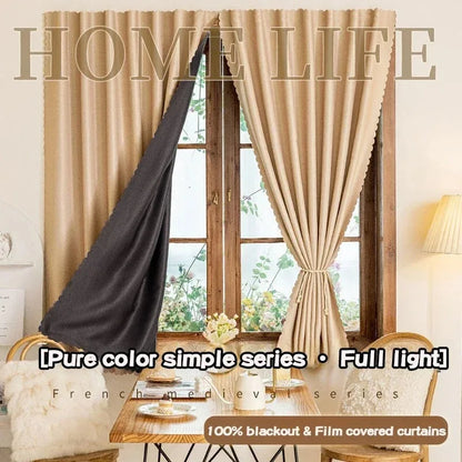 Self-Adhesive No-Drill Blackout Curtains