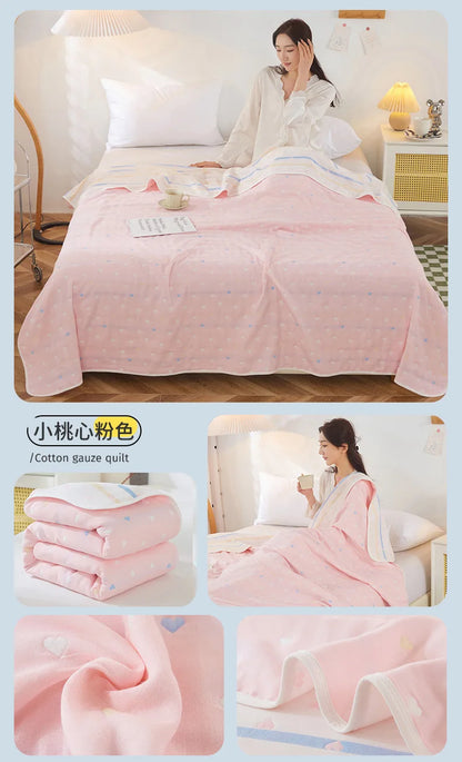 Cotton Gauze Summer Quilt — Solid