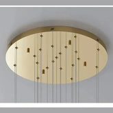 Modern Branch Shaped Gold Bar Staircase Long Chandelier For Duplex Living Room Dining Room Restaurant Home Decor Lustre Fixtures