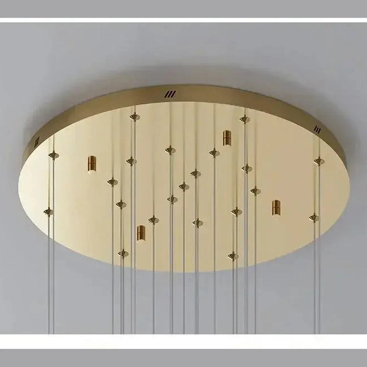 Modern Branch Shaped Gold Bar Staircase Long Chandelier For Duplex Living Room Dining Room Restaurant Home Decor Lustre Fixtures