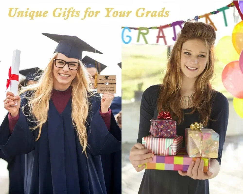 Graduation Gift Box Set — Compass, Bracelet & Keepsake Card