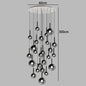 Nordic Stair Chandelier — Living & Dining Room Pendant Ceiling Light featuring multiple modern glass orbs suspended at varying heights, creating a sculptural statement lighting piece ideal for luxury home décor.