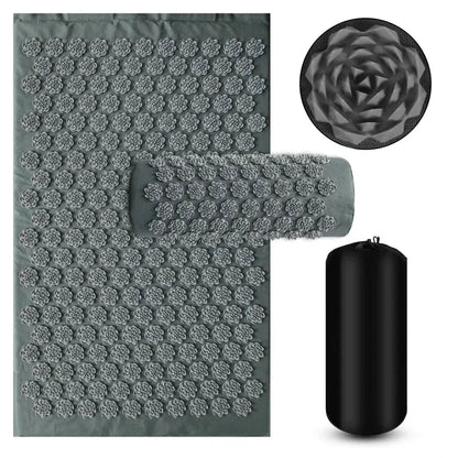 The Pressure Point Set — Spike Acupressure Mat &amp; Pillow for Back Pain, Muscle Relief &amp; Better Sleep