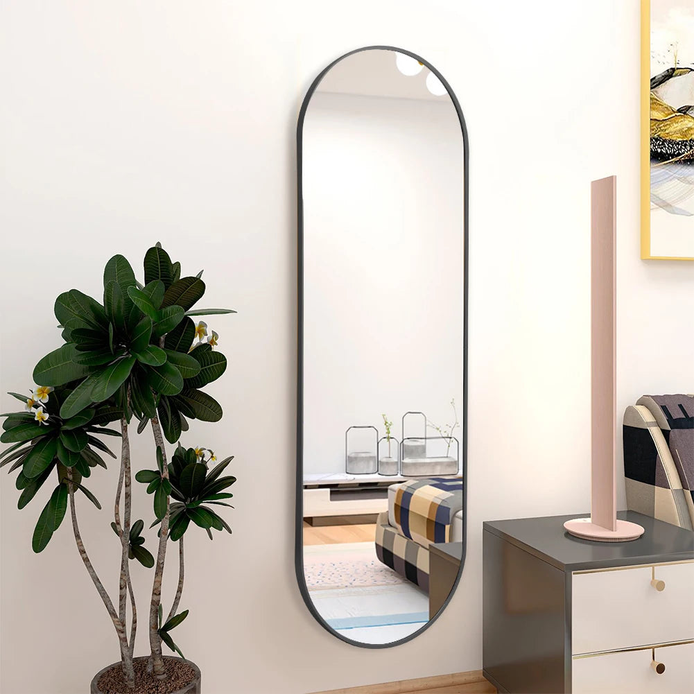 The Mirror That Opens the Room — Oversized Oval Full-Length Mirror