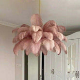 Soft Power — Nordic Ostrich Feather Chandelier for Bedroom & Living Room