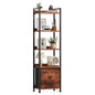Books, Beauty & Storage — JHK 5-Tier Wood Bookshelf with Fabric Drawer