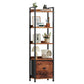 Books, Beauty & Storage — JHK 5-Tier Wood Bookshelf with Fabric Drawer Jonine’s Corner