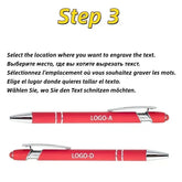 Gradient Metal Ballpoint Pens with Custom Logo Engraving — Bulk Sets of 20–200
