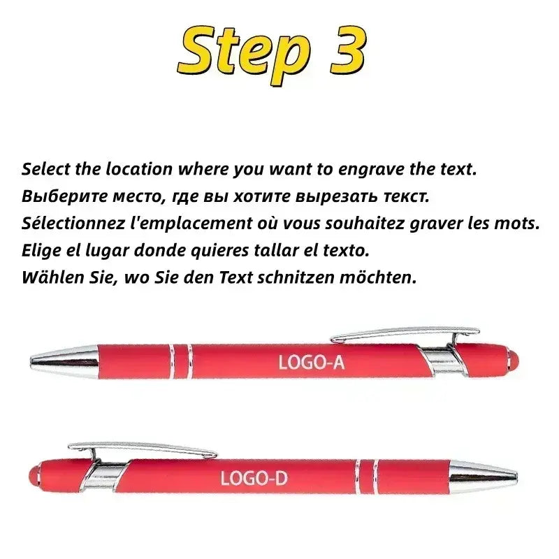 Gradient Metal Ballpoint Pens with Custom Logo Engraving — Bulk Sets of 20–200