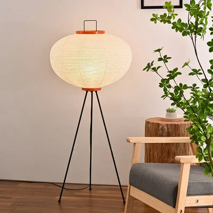 Noguchi Akari Rice Paper Floor Lamp — Wabi-Sabi Standing Light